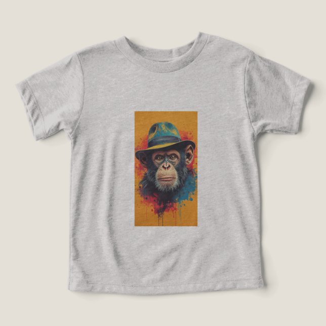 Cooler Affentuch-Graphic-T - Shirt (Design Vorderseite)