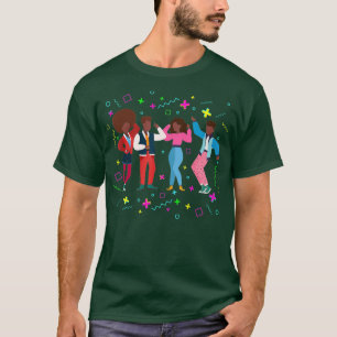 Cooler afroamerikanischer 80er Teens Retro Fashion T-Shirt