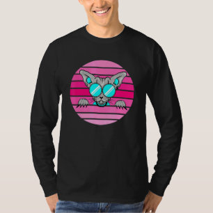 Cooler ägyptischer Retro-Cat Sunset T-Shirt