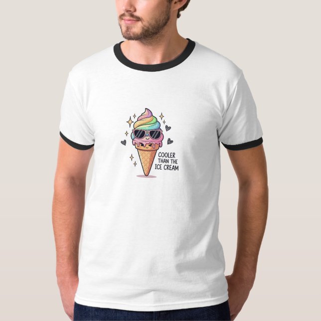 Cooler als Eiscreme-Witz T-Shirt (Vorderseite)
