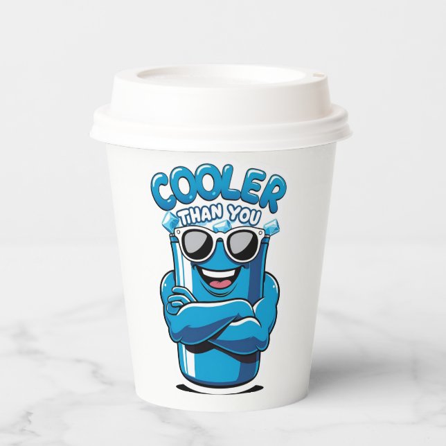 Cooler als Sie - Funny Party Cooler Design Pappbecher (Vorderseite)