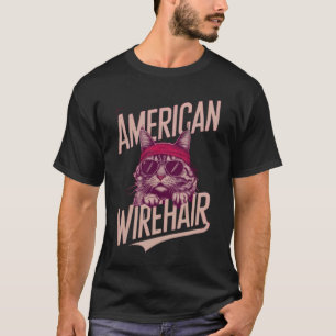 Cooler amerikanischer Drahthaarterrier Cat T-Shirt