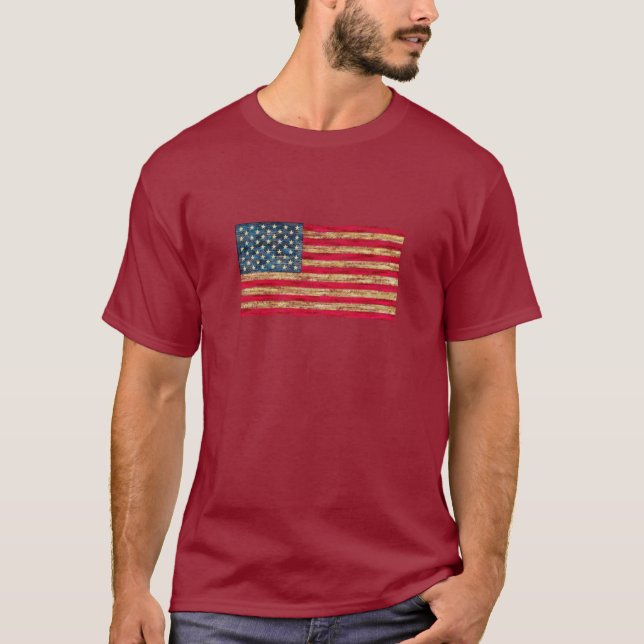 Cooler amerikanischer Flaggen-T - Shirt (Vorderseite)