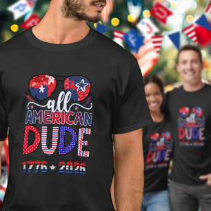 Cooler amerikanischer Typ 1776 bis 2026 Feier T-Shirt