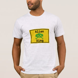 Cooler Angesagter Green Alien Xing Space Nerd Game T-Shirt
