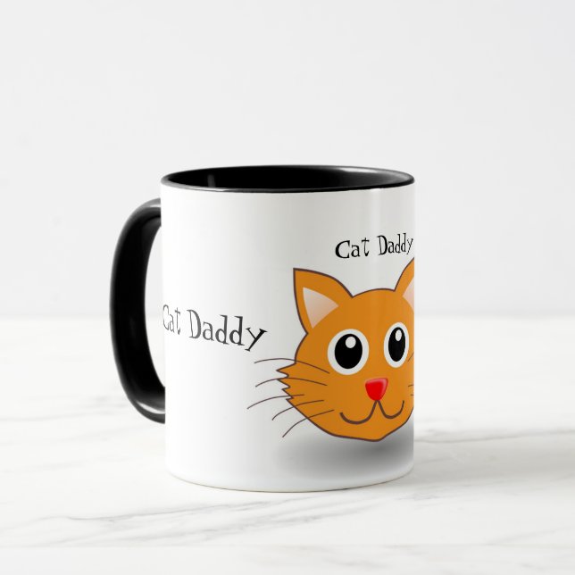 Cooler angesagter Katzen-Vati-stolzer Tasse (Vorderseite Links)