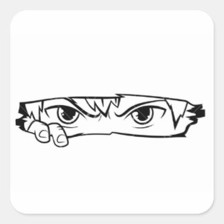 Cooler Anime-Charakter-Custom-Aufkleber Quadratischer Aufkleber