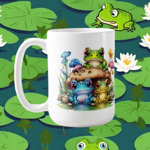 cooler Aquarellfrosch Kaffeetasse