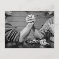Cooler Arm Wrestling Postkarte