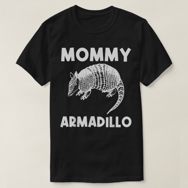 Cooler Armadillo für Frauen Mama Riesenrosa Faille T-Shirt (Design vorne)