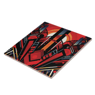 Cooler Art Deko Fliese