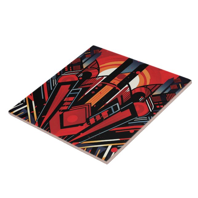 Cooler Art Deko Fliese (Seite)