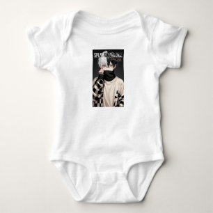 Cooler ästhetischer Anime-Junge mit zweitönigem Ha Baby Strampler