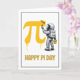 Cooler Astronautenmaler Pi Symbol Pi Day Karte