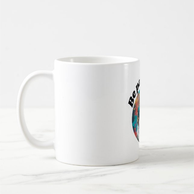 Cooler Aufkleber "Be Pawsitive" Motivierend Kaffeetasse (Links)