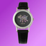 Cooler Aztec-Designhund Armbanduhr<br><div class="desc">Cooler,  mehrfarbiger Aztec Designhund. Fügen Sie Ihren Namen zu personalisieren.</div>