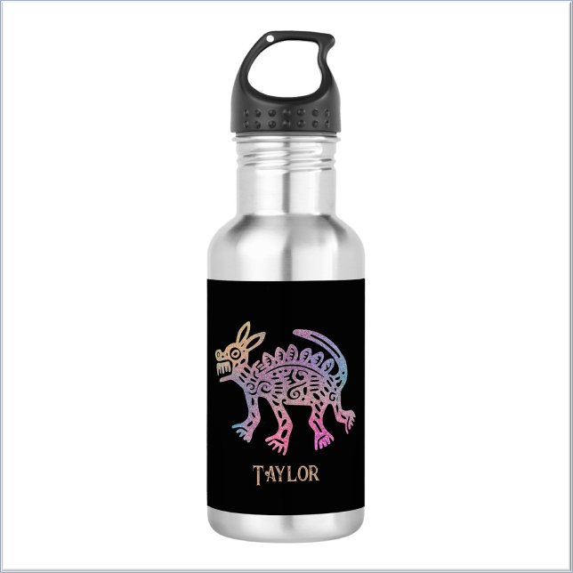 Cooler Aztec-Designhund Edelstahlflasche (Bookmark my store!
https://www.zazzle.com/store/capricepetit/products)
