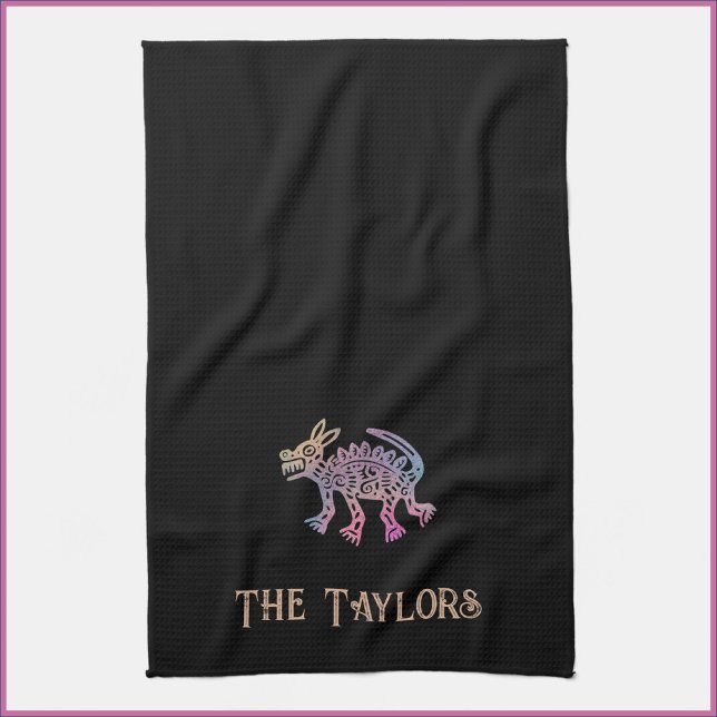 Cooler Aztec-Designhund Geschirrtuch (Von Creator hochgeladen)