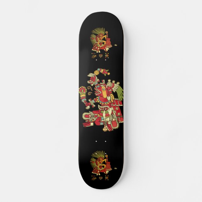 Cooler aztekischer Entwurf Skateboard (Vorderseite)