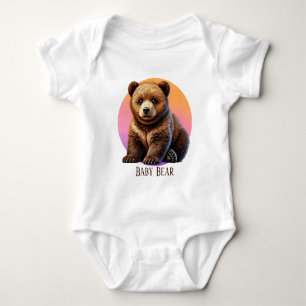 Cooler Babybär, für Mädchen individuell anpassbar Baby Strampler