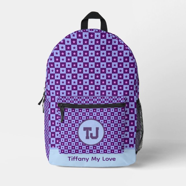 Cooler Bachelor-Wochenendname Gemusterter Backpack Bedruckter Rucksack (Vorderseite)