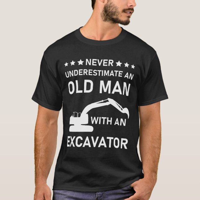 Cooler Baggerbauer T-Shirt (Vorderseite)