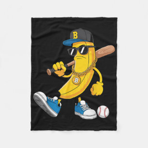 Cooler Bananenwagen Sungles Baseball Player Cartoo Fleecedecke