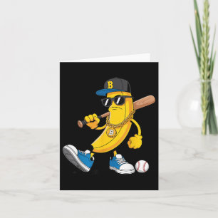 Cooler Bananenwagen Sungles Baseball Player Cartoo Karte
