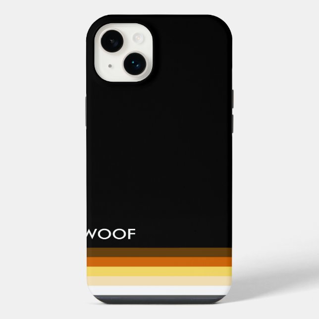 Cooler Bär Pride Flag woof iPhone Hülle (Rückseite)