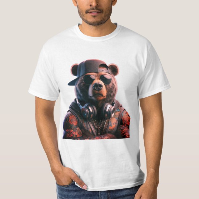 cooler Bär T-Shirt (Vorderseite)
