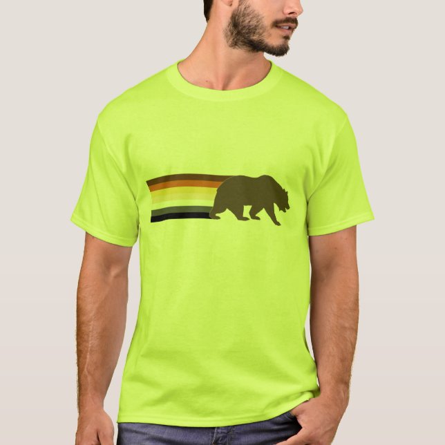 Cooler Bär und die Streifen der Bärenspitze T-Shirt (Vorderseite)