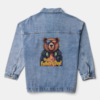 Cooler Bär-Vater Vatertagsgeschenk für einen styli Jeansjacke