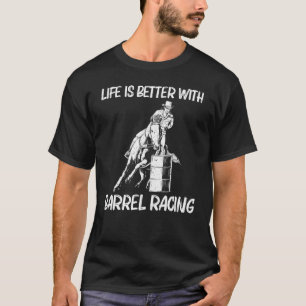 Cooler Barrel Racing für Frauen Männer Rodeo Pferd T-Shirt