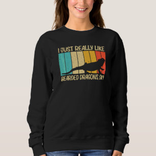 Cooler Bartagame für Männer Frauen Reptil Echse Sweatshirt