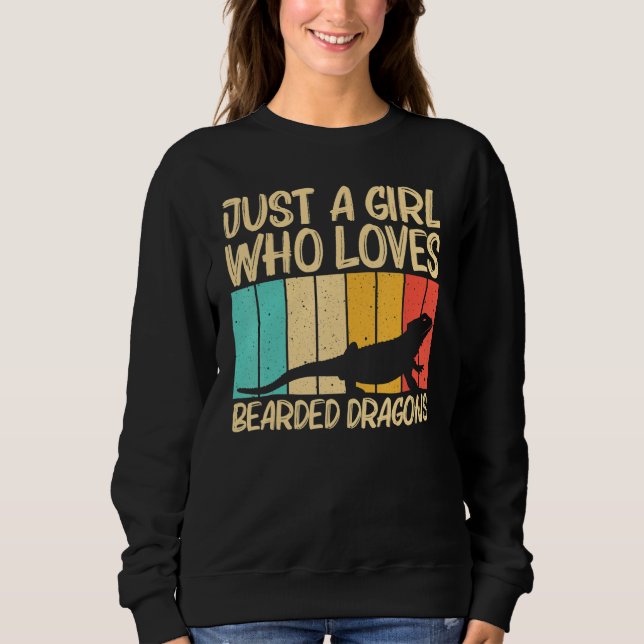 Cooler Bartdrache für Mädchen Kinder Reptilienechs Sweatshirt (Vorderseite)