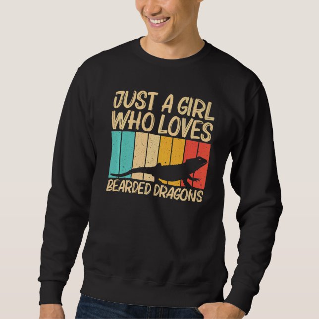Cooler Bartdrache für Mädchen Kinder Reptilienechs Sweatshirt (Vorderseite)