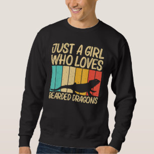 Cooler Bartdrache für Mädchen Kinder Reptilienechs Sweatshirt