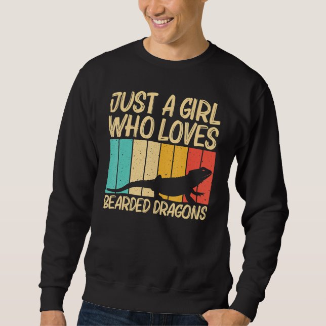 Cooler Bartdrache für Mädchen Kinder Reptilienechs Sweatshirt (Vorderseite)