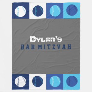 COOLER BASEBALL Bar Mitzvah Foto Op Hintergrund Fleecedecke