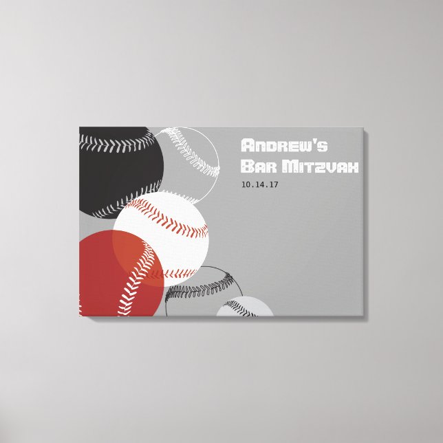 COOLER BASEBALL Sign-In Leinwand Board (Vorderseite)