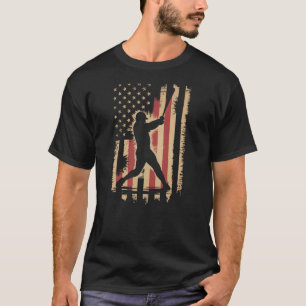 Cooler Baseballspieler Team Spieltag USA Amerikani T-Shirt