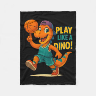 Cooler Basketball Dinosaurier Spieler Kulinarische Fleecedecke