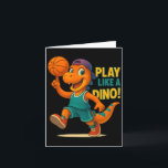 Cooler Basketball Dinosaurier Spieler Kulinarische Karte<br><div class="desc">Cooler Basketball Dinosaurier Spieler Kulinarischer Dino Slam Dunk Premium</div>