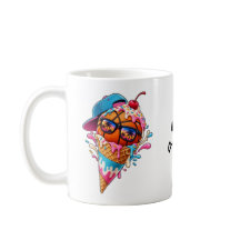 Cooler Basketball-Eiscreme-Kegel mit Sonnenbrille