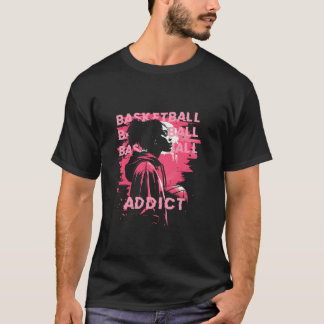 Cooler Basketball Graffiti-Stil Illustration Graph T-Shirt