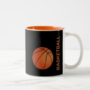 Cooler Basketball trägt Thema zur Schau Zweifarbige Tasse