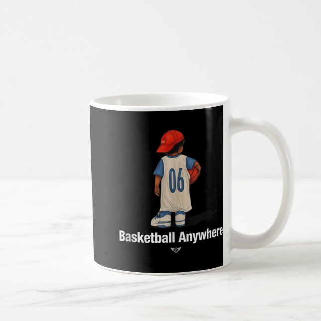 Cooler Basketball überall mit Basketball-Kinderpla Kaffeetasse (Rechts)