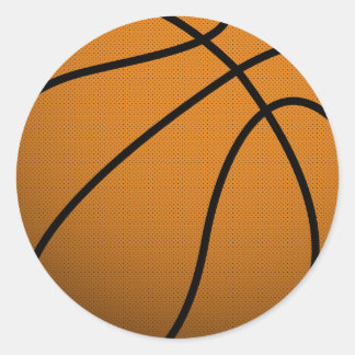 Cooler Basketball und Basketball für Sportfans Runder Aufkleber