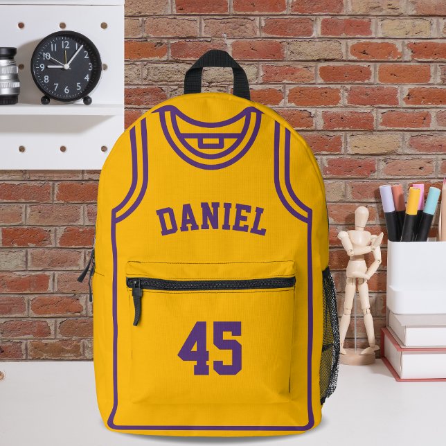 Cooler Basketballspielername und -nummer angepasst Bedruckter Rucksack (Von Creator hochgeladen)