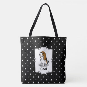 Cooler Basset Hound Hund und Sonnenbrille (Trikolo